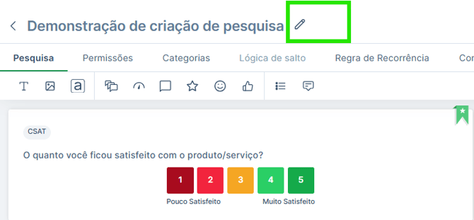 criar pesquisa